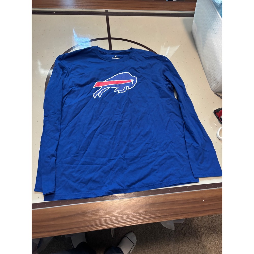 1177 Fanatics Buffalo Bills Long Sleeve T-Shirt Mens XL Royal Blue Graphic NFL